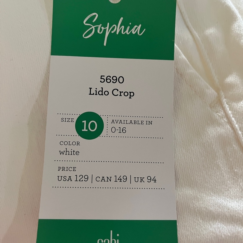 Cabi Lido Crop White Pants 5690 - Picture 6 of 8